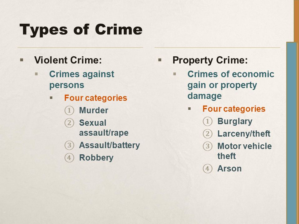 3 types of crime measurement essay